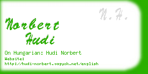 norbert hudi business card